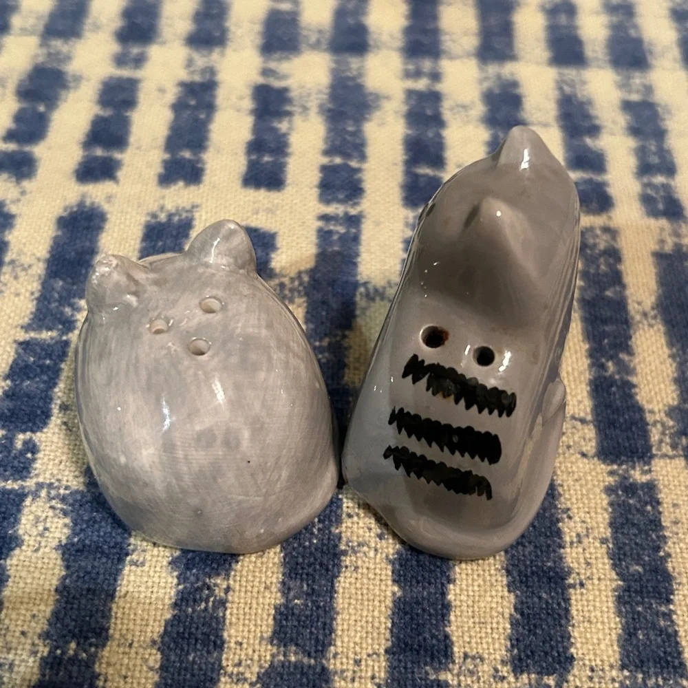 Cat and Mouse Salt and Pepper Shakers